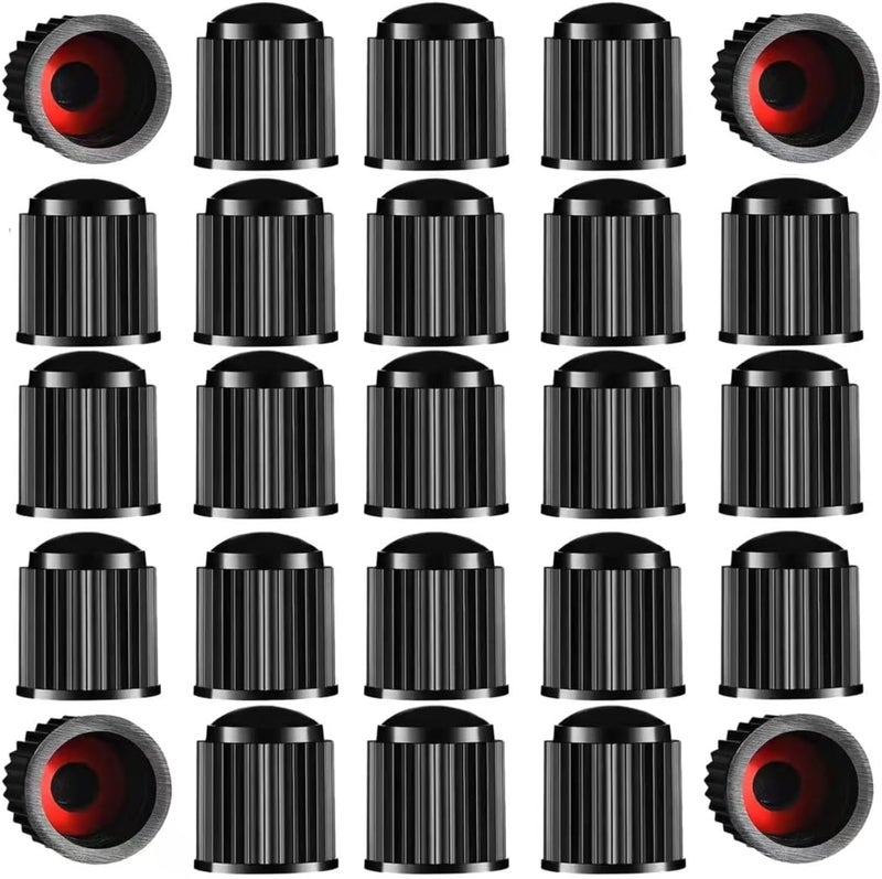 DENEST Tire Valve Stem Caps The Upgraded Version has a Sealing Ring for Car, Motorbike, Trucks, Bike， Bicycle ，60 Pack - Image 1